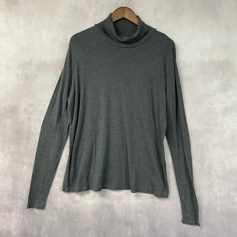 Eileen Fisher Womens Turtleneck Top Size 1X Stretch Minimal Dark Academia Layer